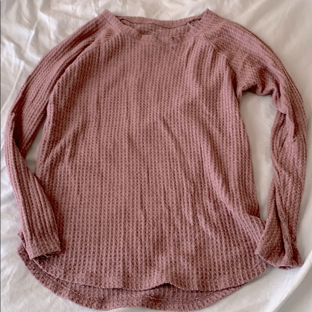 Long sleeve waffle tee